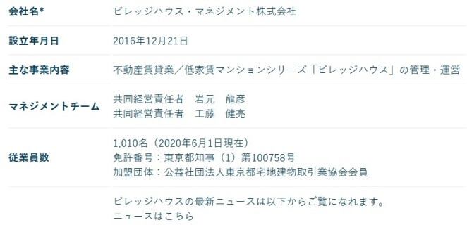 ビレッジハウス（企業情報）